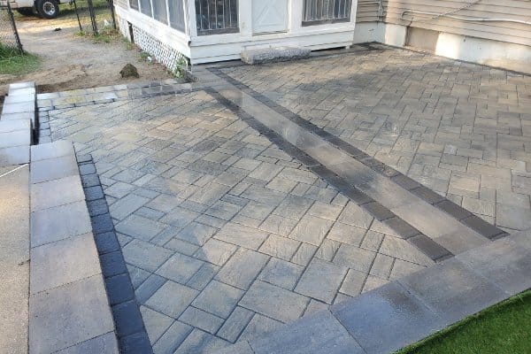 Concrete patio installation
